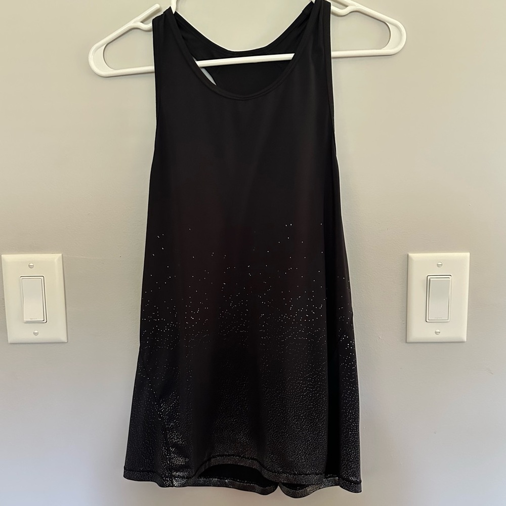 Black athletic racer back top
